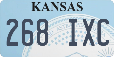 KS license plate 268IXC
