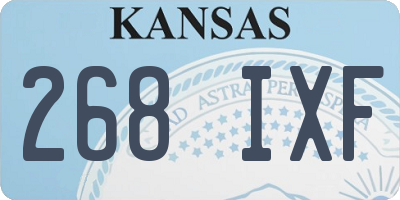 KS license plate 268IXF