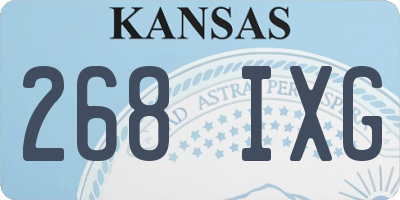 KS license plate 268IXG