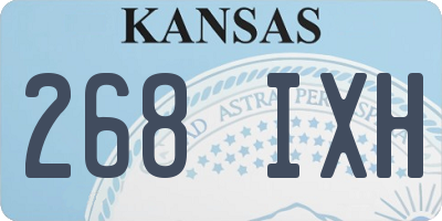KS license plate 268IXH