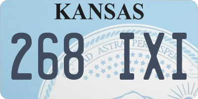 KS license plate 268IXI