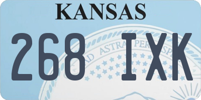 KS license plate 268IXK