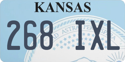 KS license plate 268IXL