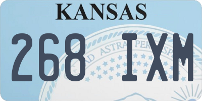 KS license plate 268IXM