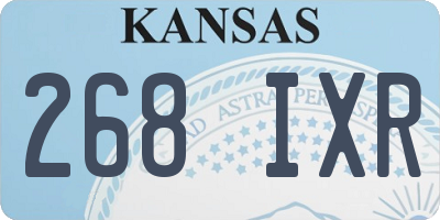 KS license plate 268IXR