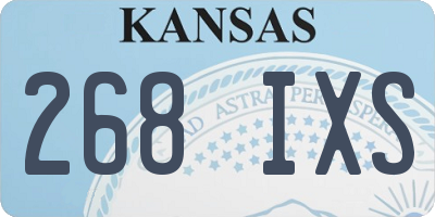 KS license plate 268IXS