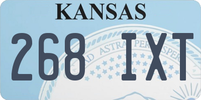 KS license plate 268IXT