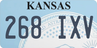 KS license plate 268IXV