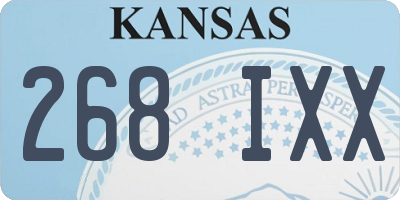 KS license plate 268IXX