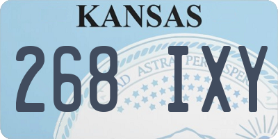KS license plate 268IXY