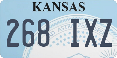 KS license plate 268IXZ