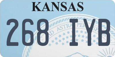 KS license plate 268IYB