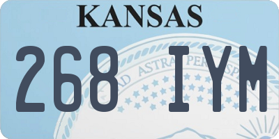 KS license plate 268IYM