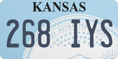 KS license plate 268IYS