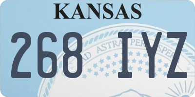 KS license plate 268IYZ
