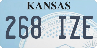 KS license plate 268IZE