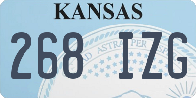 KS license plate 268IZG