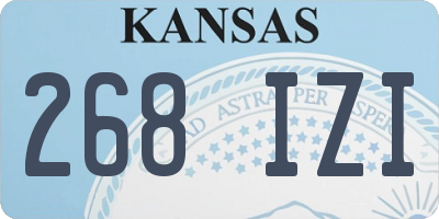 KS license plate 268IZI