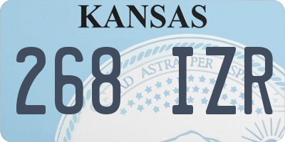 KS license plate 268IZR