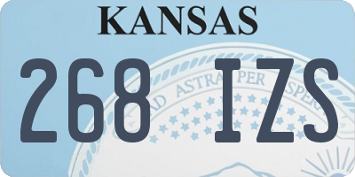 KS license plate 268IZS