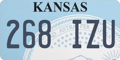 KS license plate 268IZU