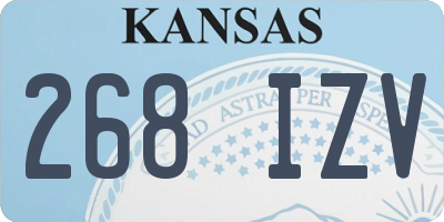 KS license plate 268IZV