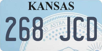 KS license plate 268JCD