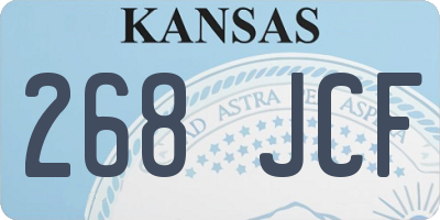 KS license plate 268JCF