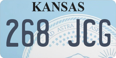 KS license plate 268JCG