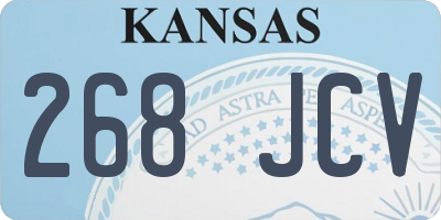KS license plate 268JCV