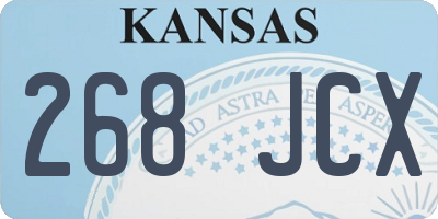 KS license plate 268JCX