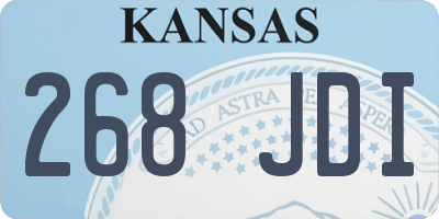 KS license plate 268JDI