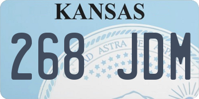KS license plate 268JDM