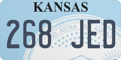 KS license plate 268JED