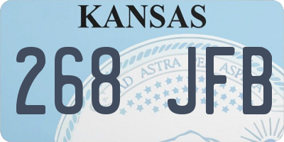 KS license plate 268JFB