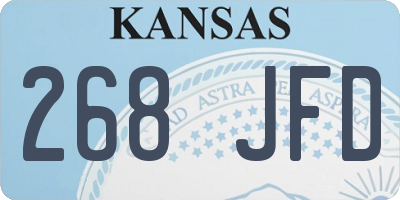KS license plate 268JFD