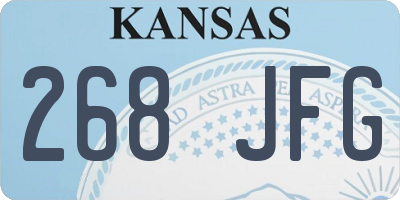 KS license plate 268JFG