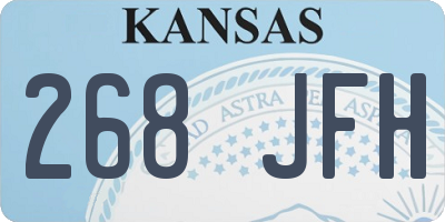 KS license plate 268JFH