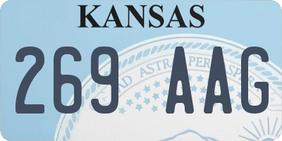 KS license plate 269AAG