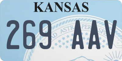 KS license plate 269AAV