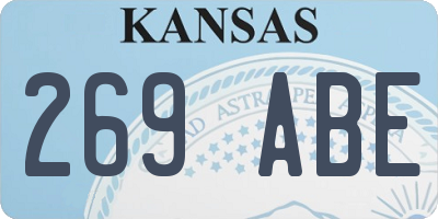 KS license plate 269ABE