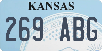KS license plate 269ABG