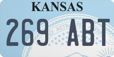 KS license plate 269ABT