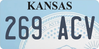 KS license plate 269ACV