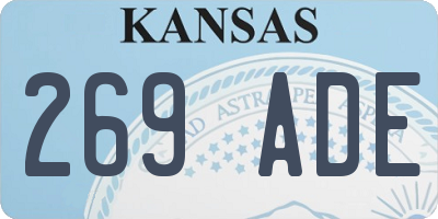 KS license plate 269ADE