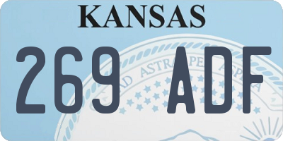 KS license plate 269ADF