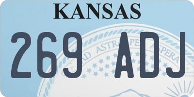 KS license plate 269ADJ