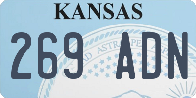 KS license plate 269ADN