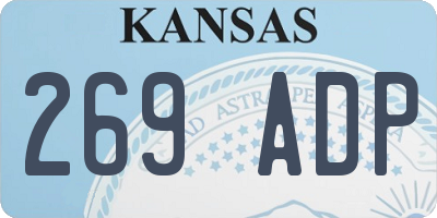 KS license plate 269ADP