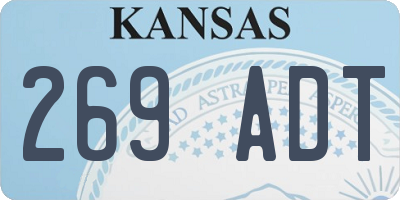 KS license plate 269ADT